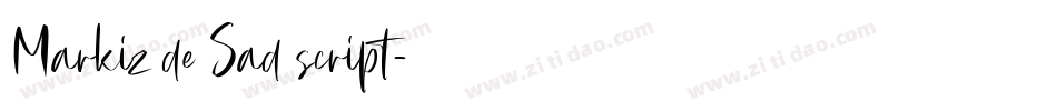 Markiz de Sad script字体转换